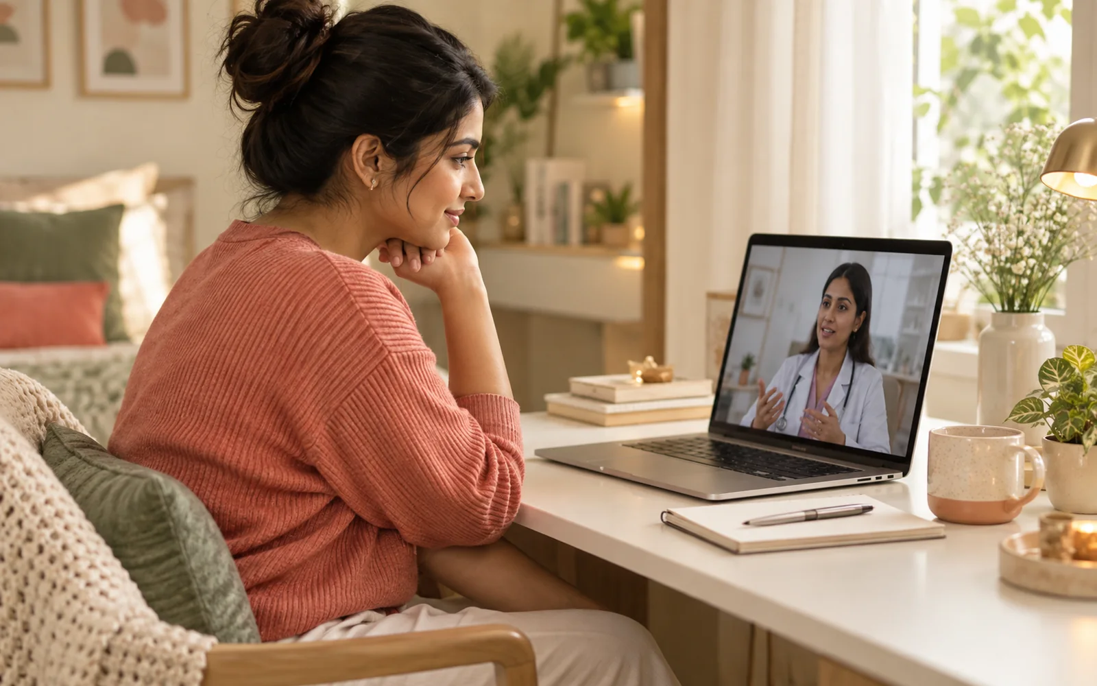 Online consultation with a care professional